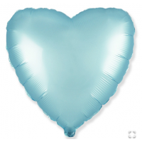 Ф Б/РИС 18" СЕРДЦЕ Сатин Blue